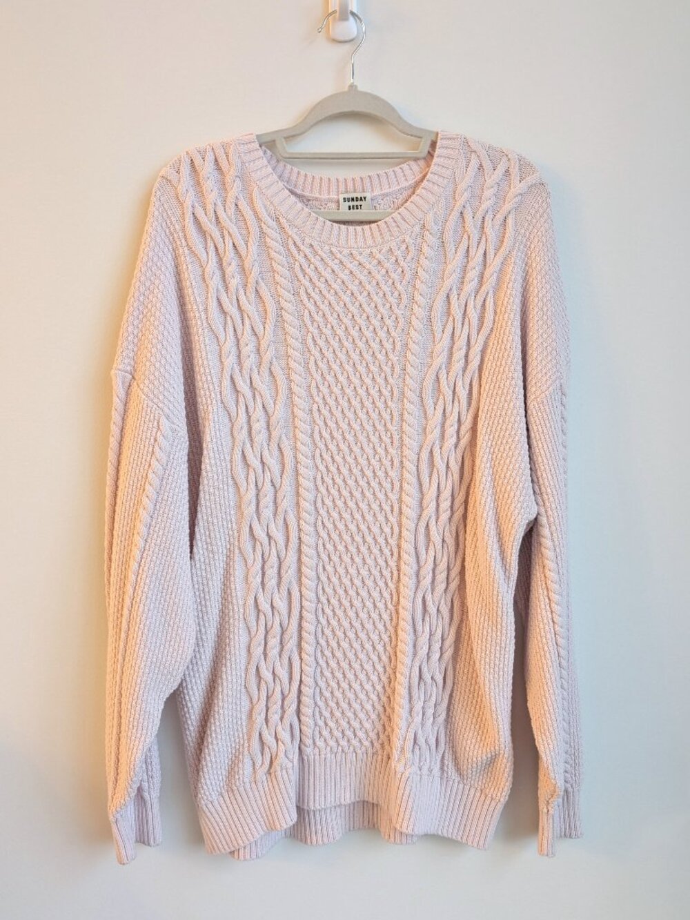 SUNDAY BEST (Aritzia) Cable Knit Oversized Sweater | Medium - Picture 2 of 8